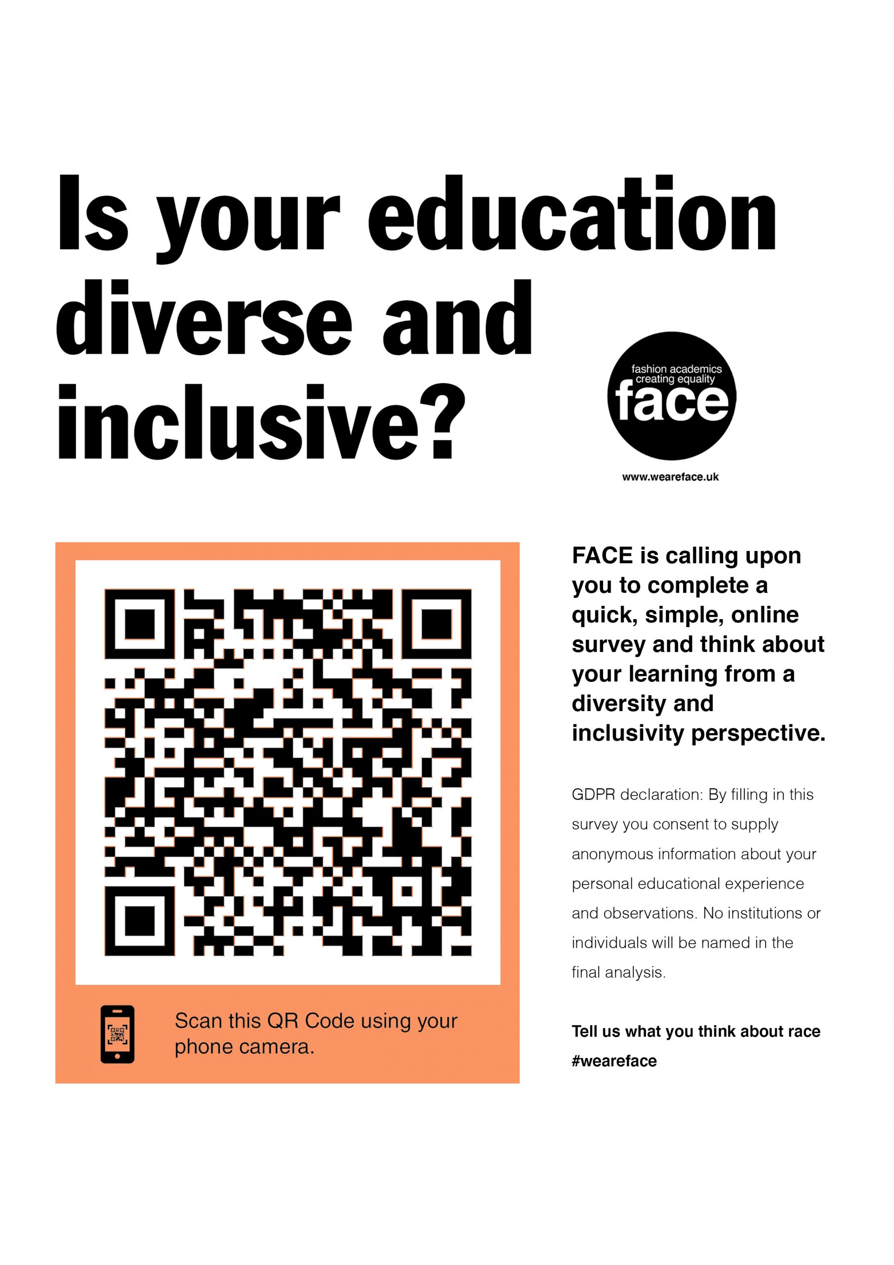 FACE QR Survey Poster